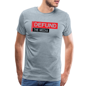 Defund The Media Men's Premium T-Shirt - heather ice blue