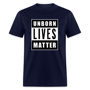 Unborn Lives Matter Classic T-Shirt - navy