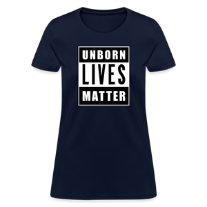 Unborn Lives Matter Women's T-Shirt - navy