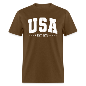 Retro USA Est 1776 Classic T-Shirt - brown