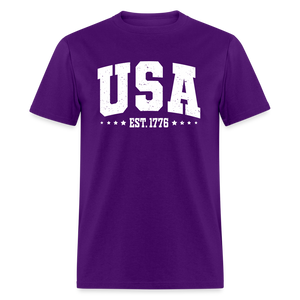 Retro USA Est 1776 Classic T-Shirt - purple
