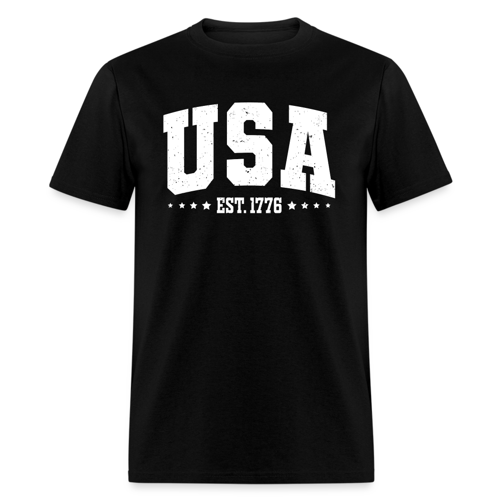 Retro USA Est 1776 Classic T-Shirt - black
