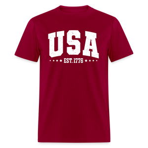 Retro USA Est 1776 Classic T-Shirt - dark red