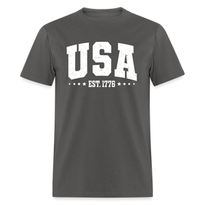 Retro USA Est 1776 Classic T-Shirt - charcoal