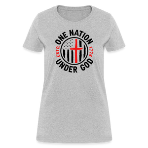 One Nation Under God Women's T-Shirt - heather gray