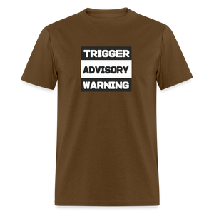 Trigger Advisory Warning Men's Classic T-Shirt - brown