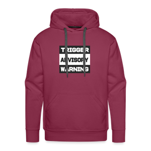 Trigger Advisory Warning Men’s Premium Hoodie - burgundy