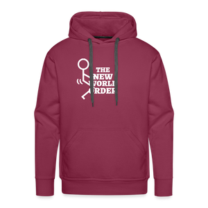 F**k The New World Order Men’s Premium Hoodie - burgundy