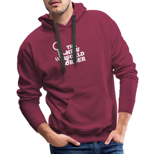 F**k The New World Order Men’s Premium Hoodie - burgundy