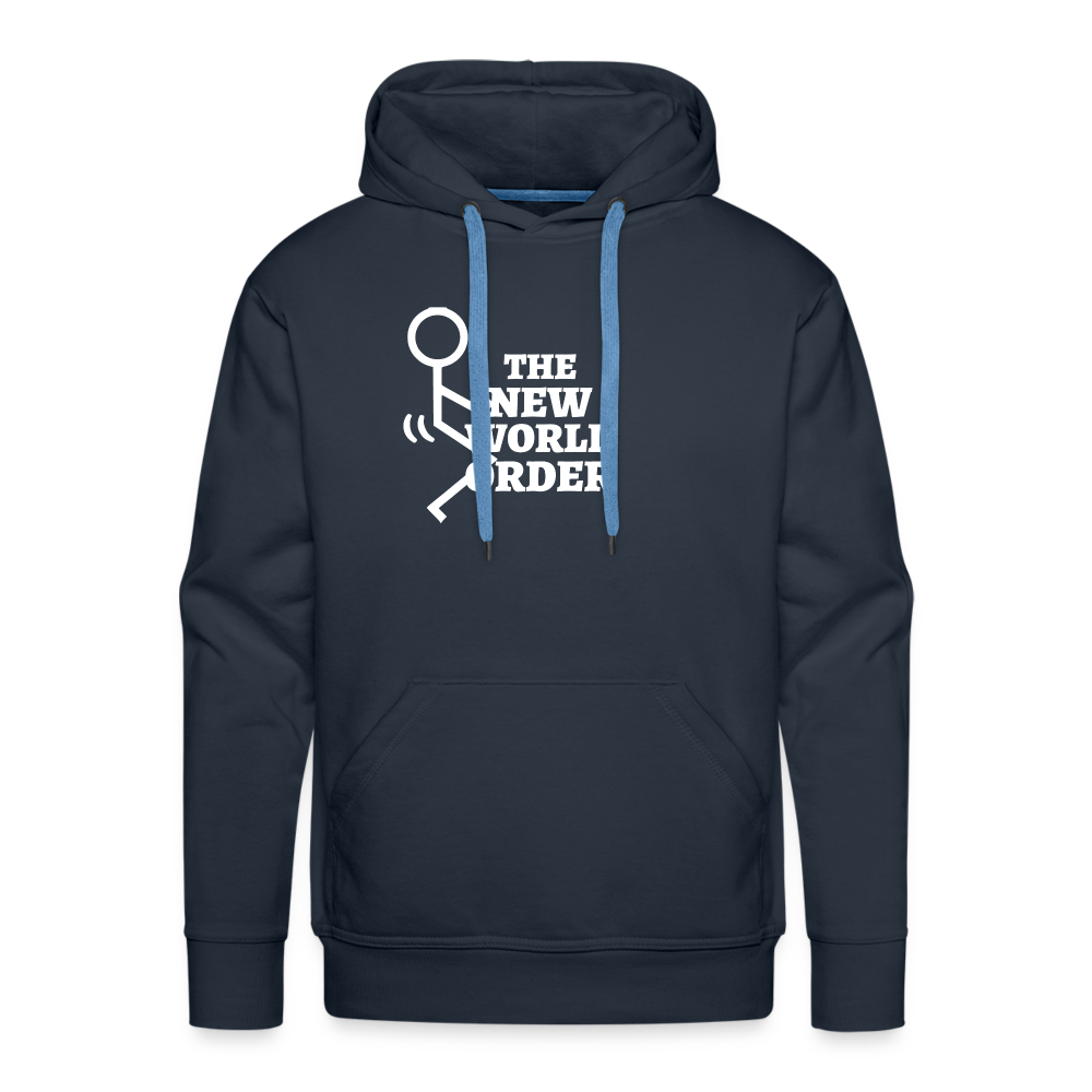F**k The New World Order Men’s Premium Hoodie - navy