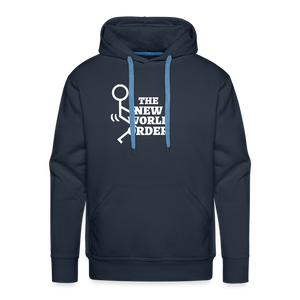 F**k The New World Order Men’s Premium Hoodie - navy