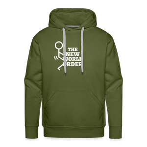 F**k The New World Order Men’s Premium Hoodie - olive green