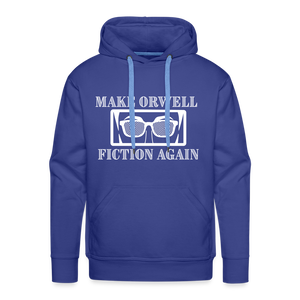 Make Orwell Fiction Again Men’s Premium Hoodie - royal blue