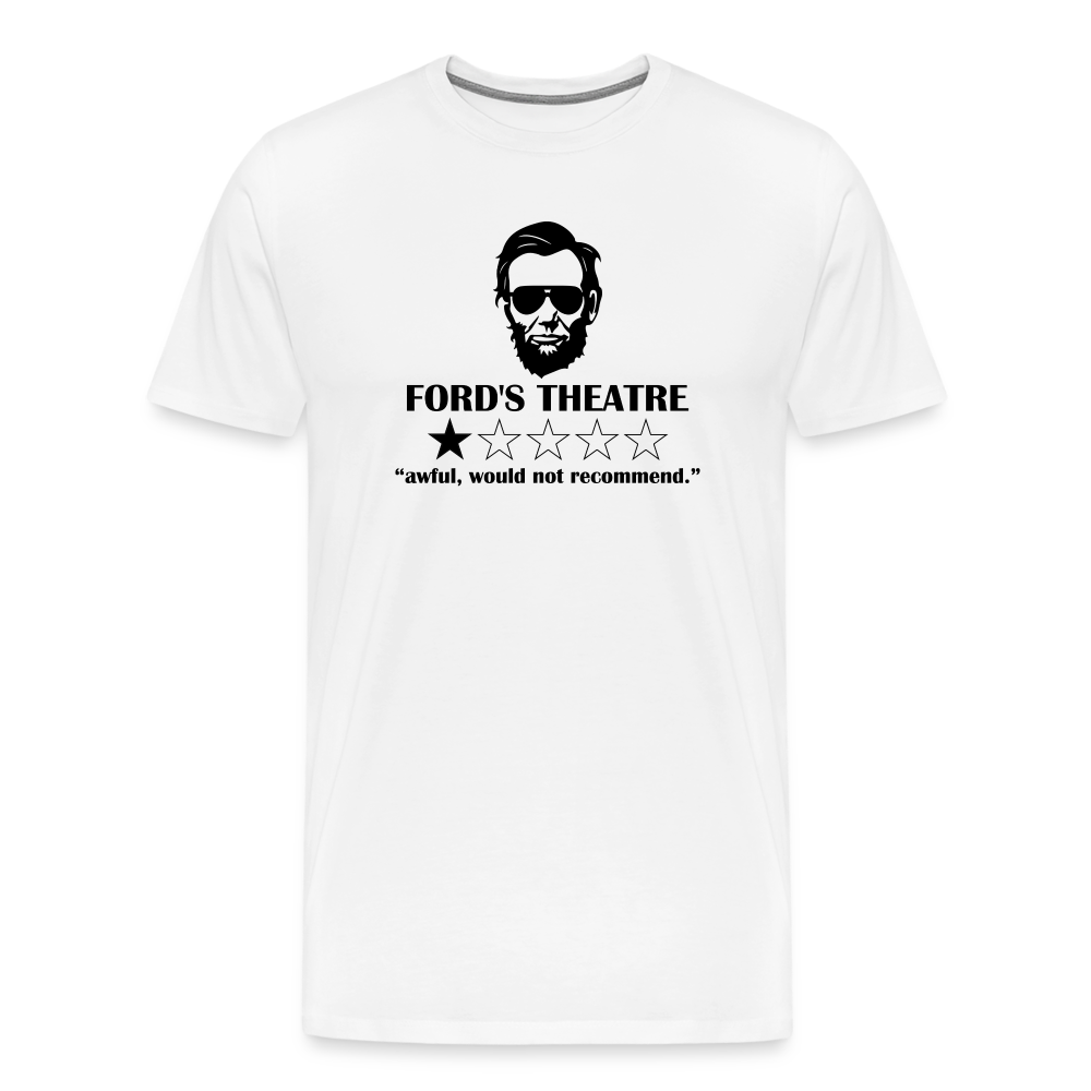 Abraham Lincoln Ford Theatre 1 Star Review Men's Premium T-Shirt - white
