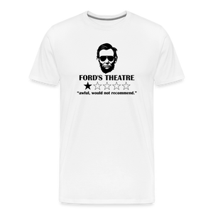 Abraham Lincoln Ford Theatre 1 Star Review Men's Premium T-Shirt - white
