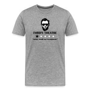 Abraham Lincoln Ford Theatre 1 Star Review Men's Premium T-Shirt - heather gray