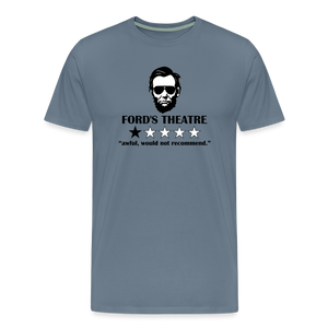 Abraham Lincoln Ford Theatre 1 Star Review Men's Premium T-Shirt - steel blue