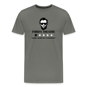 Abraham Lincoln Ford Theatre 1 Star Review Men's Premium T-Shirt - asphalt gray