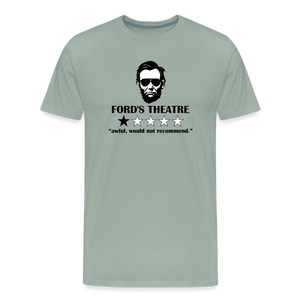 Abraham Lincoln Ford Theatre 1 Star Review Men's Premium T-Shirt - steel green