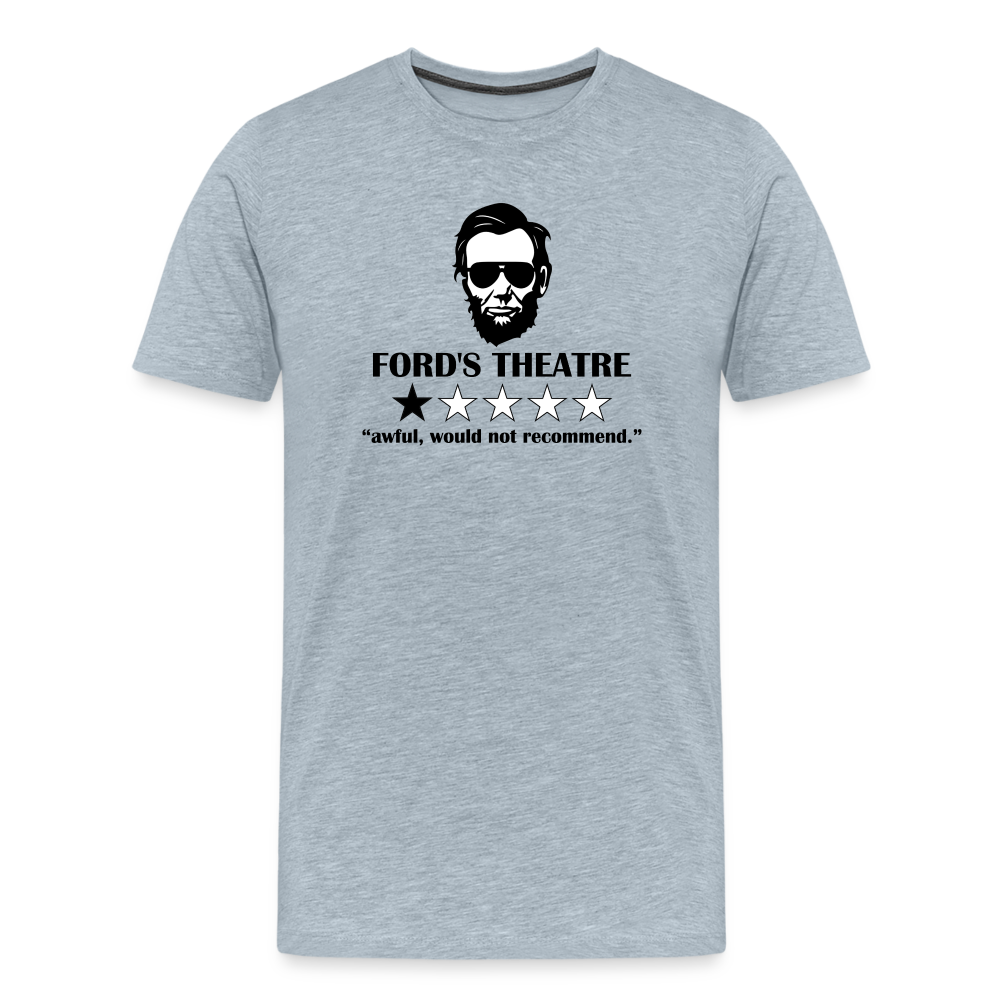 Abraham Lincoln Ford Theatre 1 Star Review Men's Premium T-Shirt - heather ice blue