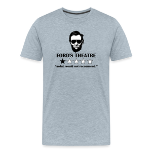 Abraham Lincoln Ford Theatre 1 Star Review Men's Premium T-Shirt - heather ice blue