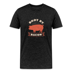 Body by Bacon Men's Premium T-Shirt - charcoal grey