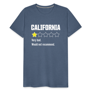 Review of California - Very bad. Would not recommend Funny Men's Premium T-Shirt - heather blue