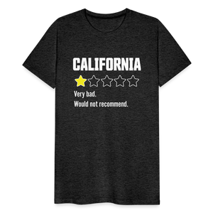 Review of California - Very bad. Would not recommend Funny Men's Premium T-Shirt - charcoal grey