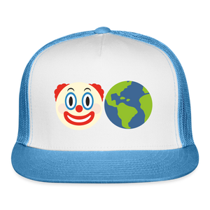 Clown World Trucker Cap - white/blue