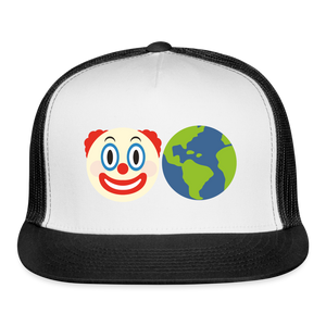 Clown World Trucker Cap - white/black
