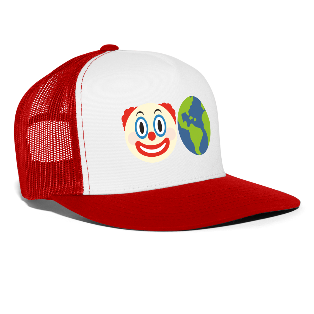 Clown World Trucker Cap - white/red