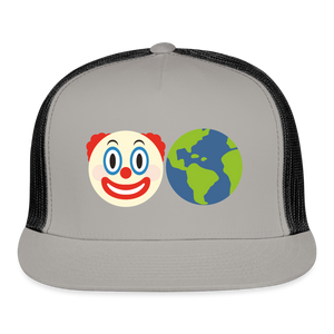 Clown World Trucker Cap - gray/black