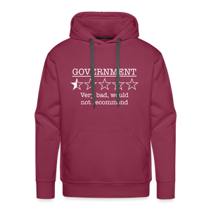 Government, would not recommend Men’s Premium Hoodie - burgundy