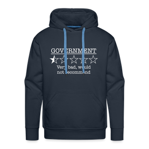 Government, would not recommend Men’s Premium Hoodie - navy