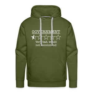 Government, would not recommend Men’s Premium Hoodie - olive green