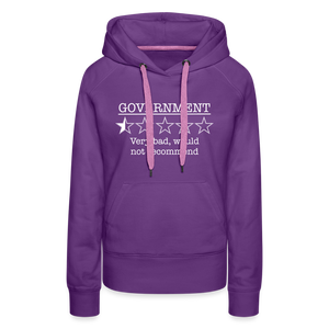Government, would not recommend Women’s Premium Hoodie - purple