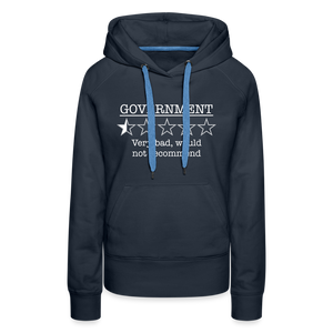 Government, would not recommend Women’s Premium Hoodie - navy