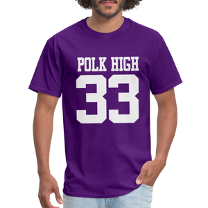 Polk High Front Print and (Back Print) Unisex Classic T-Shirt - purple