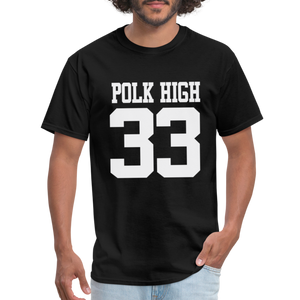 Polk High Front Print and (Back Print) Unisex Classic T-Shirt - black