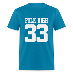 Polk High Front Print and (Back Print) Unisex Classic T-Shirt - turquoise