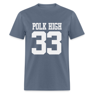 Polk High Front Print and (Back Print) Unisex Classic T-Shirt - denim