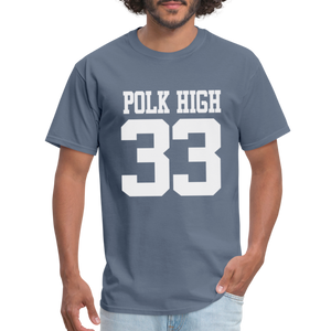 Polk High Front Print and (Back Print) Unisex Classic T-Shirt - denim