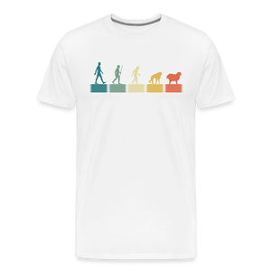 Evolution to Sheep V2 Men's Premium T-Shirt - white