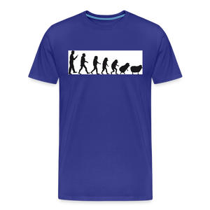 Evolution to Sheep Men's Premium T-Shirt - royal blue