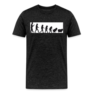 Evolution to Sheep Men's Premium T-Shirt - charcoal grey