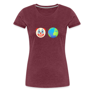 Clown World Women’s Premium T-Shirt - heather burgundy