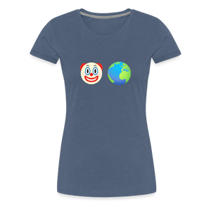 Clown World Women’s Premium T-Shirt - heather blue