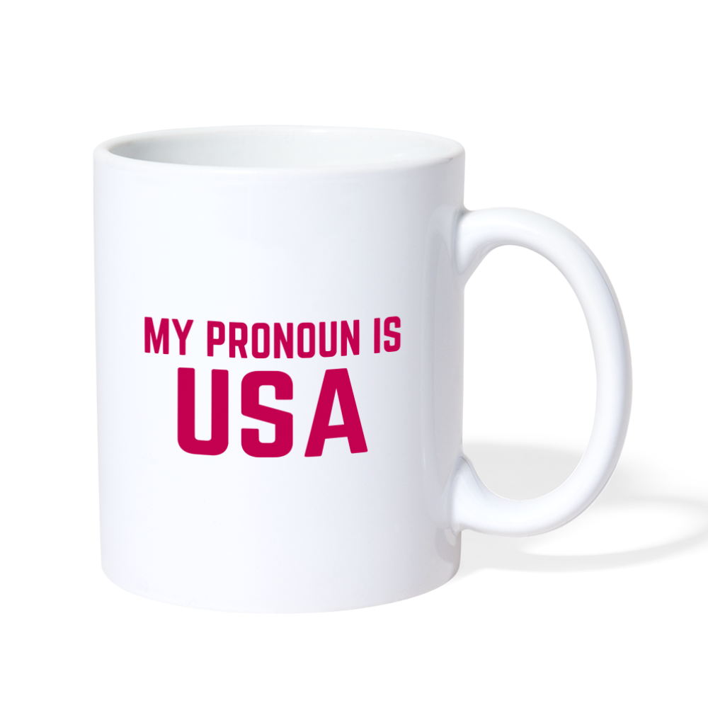 My Pronoun is USA Coffee/Tea Mug - white