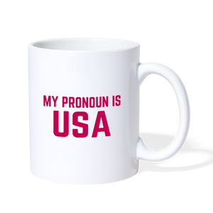 My Pronoun is USA Coffee/Tea Mug - white