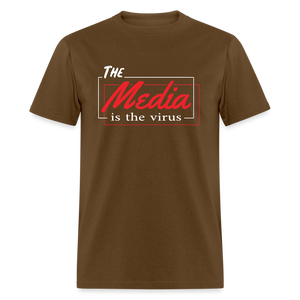 The Media Is The Virus Classic T-Shirt - brown
